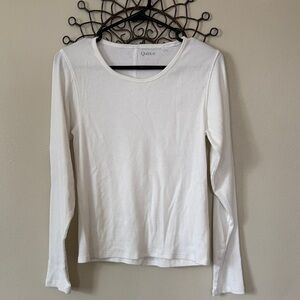 Quince White Long Sleeve Crewneck Tee